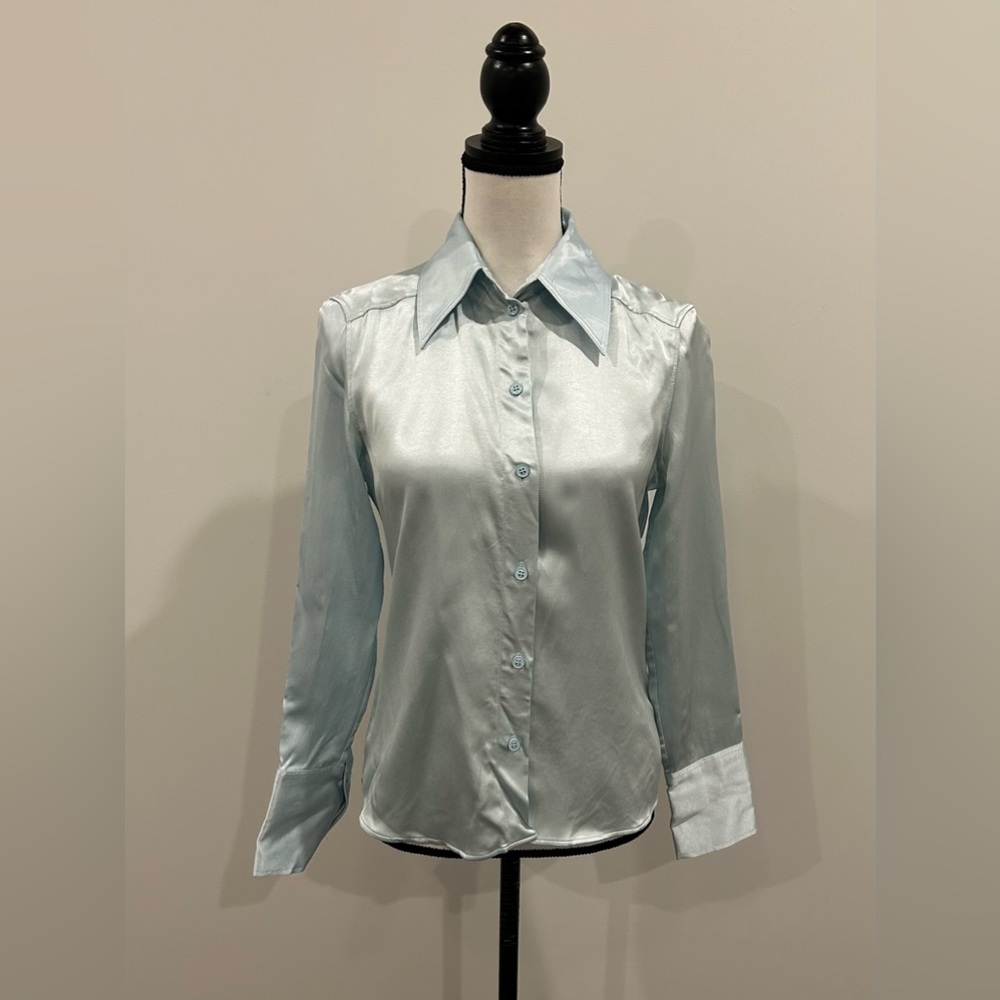 Zara Iced Turquoise Blouse